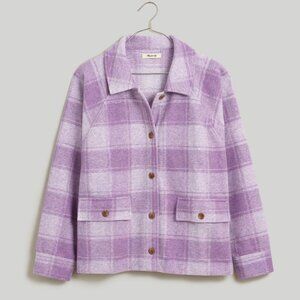 Madewell Brushed Jacquard Shirt Jacket in Plaid